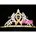 beautiful headpiece accessories gold crystal ribbon bow knot tiara